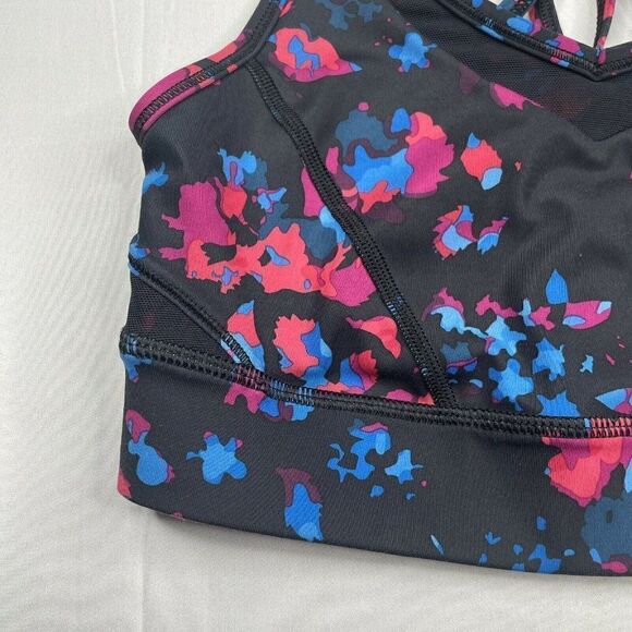 Lululemon Strap It Like Its Hot Sports Bra Floral Multi Black - Picture 6 of 8